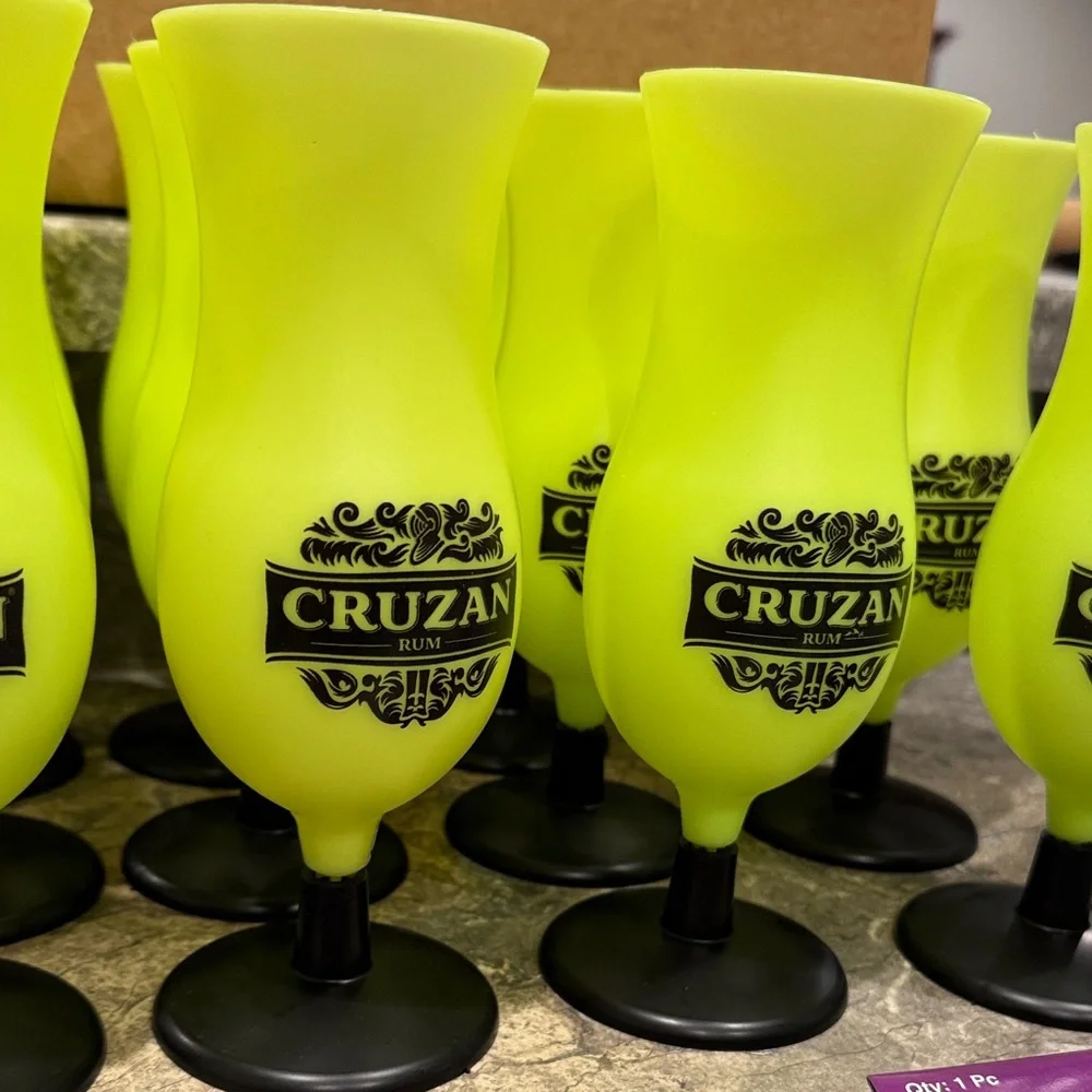 Mardi Gras Party for 12!  Cruzan rum hurricane glasses, beads and masks